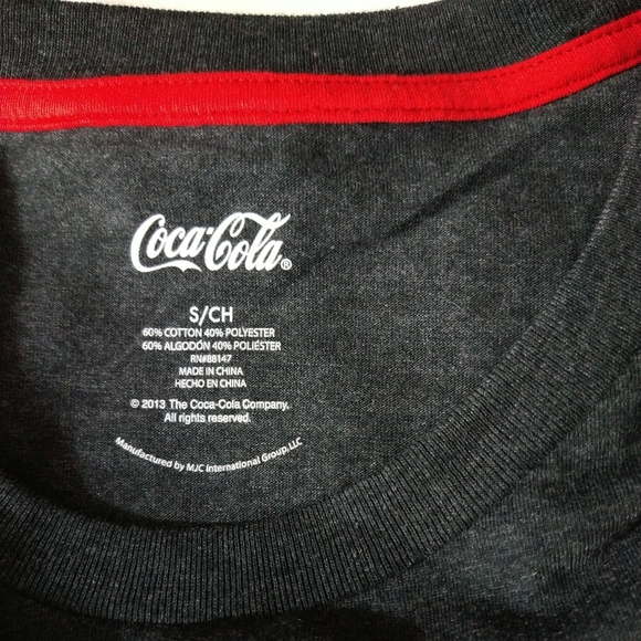 Womens Sleep Shirt Size Small Gray Coca Cola Teens - Picture 3 of 10